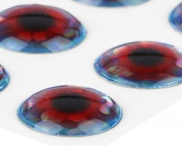 3D Epoxy Eyes, Holographic Red-Blue 4.5 mm